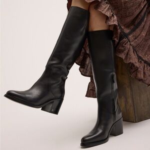 Sam Edelman Black Soyer Heeled Boots